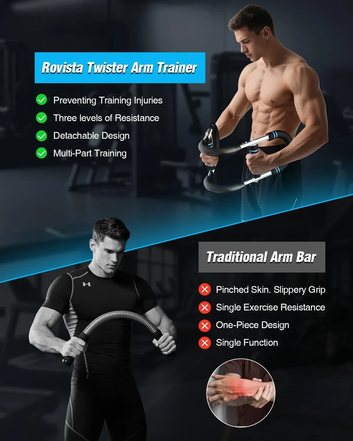 Twister Arm Trainer β 40β100Lb Adjustable Resistance Chest Workout Equipment ...