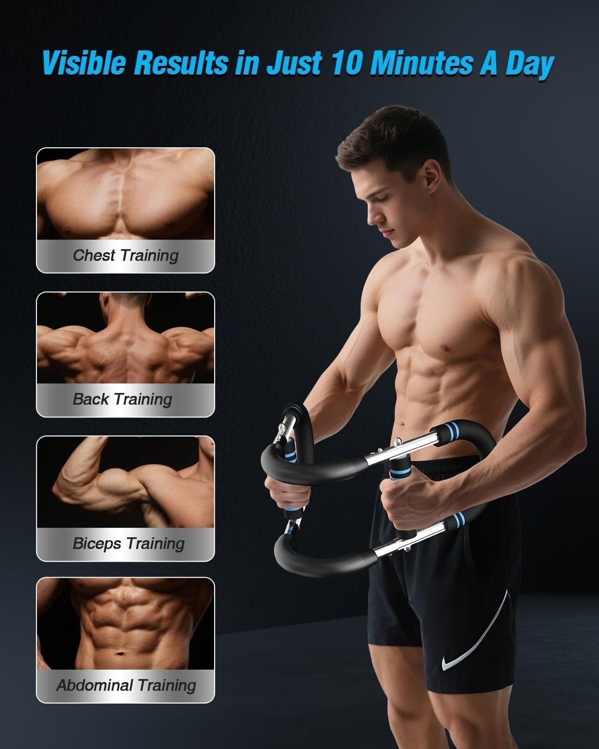 Twister Arm Trainer – 40–100Lb Adjustable Resistance Chest Workout Equipment ...